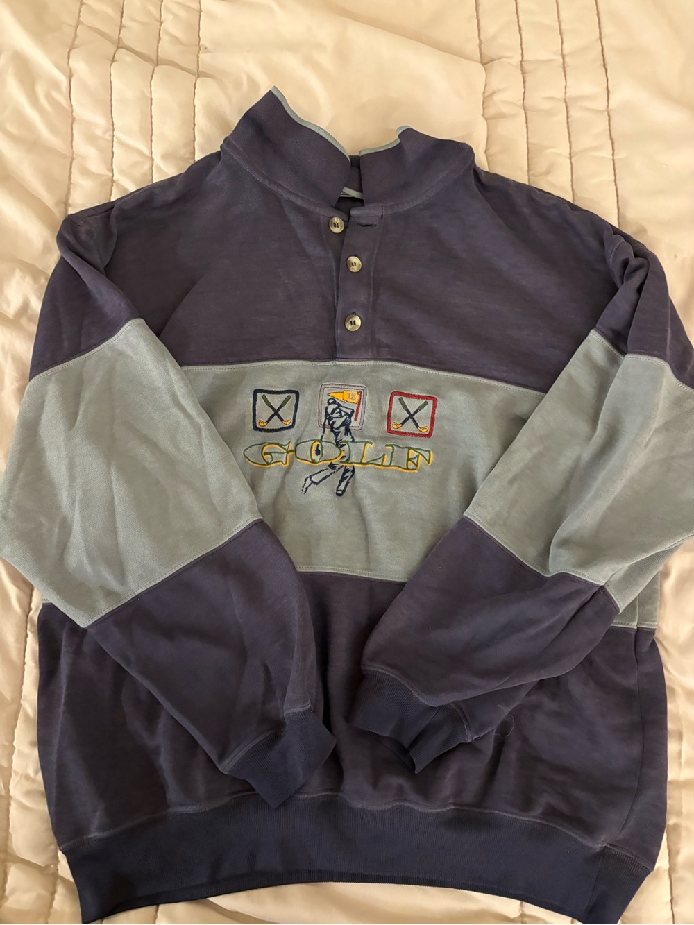 John Ashford Vintage Golf Embroidered Pullover